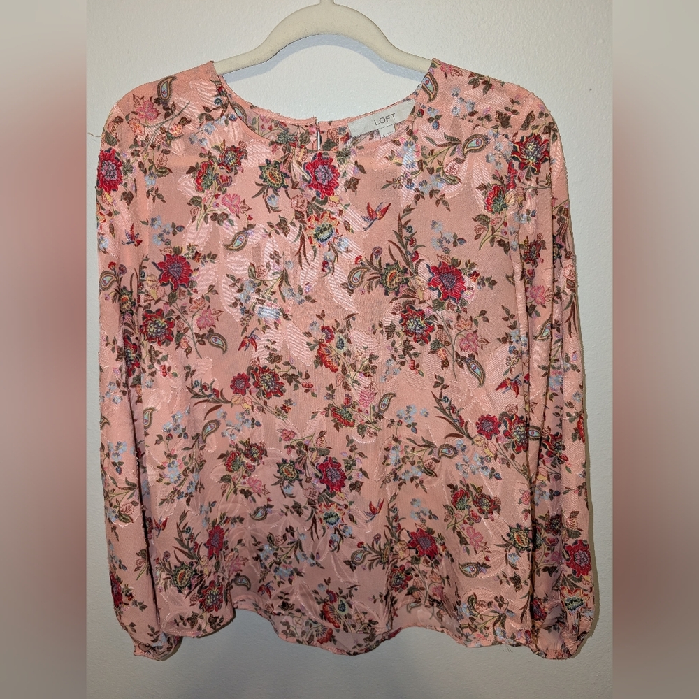 Loft Women's Long Sleeve Floral/ Spring Easter Top